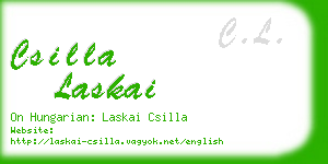 csilla laskai business card